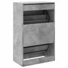 Betongrauer Schuhschrank Antim 60x34x96,5cm (Holz)