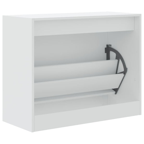 Weißer Schuhschrank Antim 80x34x63cm (Spanplatte)