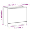 Weißer Schuhschrank Antim 80x34x63cm (Spanplatte)