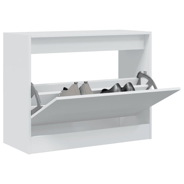 Weißer Schuhschrank Antim 80x34x63cm (Spanplatte)