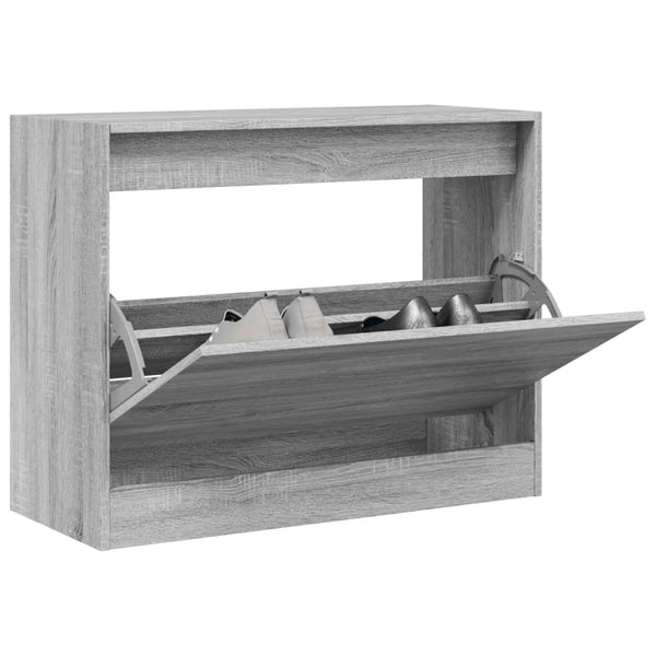 Graues Schuhregal Antim 80x34x63cm (Holz)