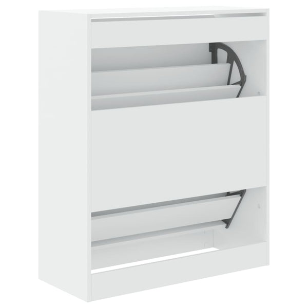Weißer Schuhschrank Antim 80x34x96,5cm (Holz)