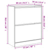 Weißer Schuhschrank Antim 80x34x96,5cm (Holz)