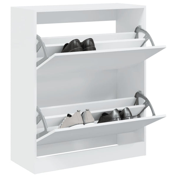 Weißer Schuhschrank Antim 80x34x96,5cm (Holz)