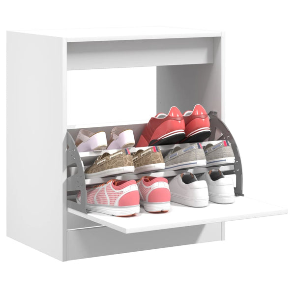 Weißer Schuhschrank Antim 60x42x69cm (Holz)
