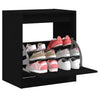 Schwarzer Schuhschrank Antim 60x42x69cm (Holz)