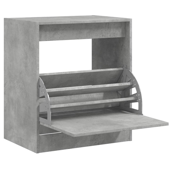 Schuhschrank Antim in Betongrau 60x42x69cm (Holz)