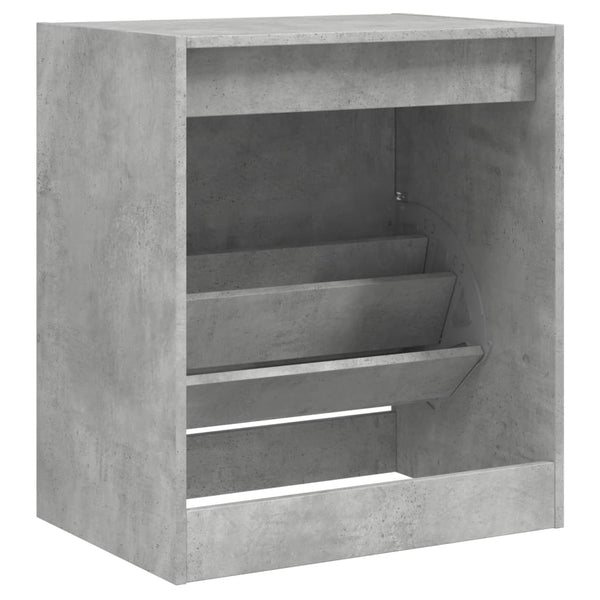 Schuhschrank Antim in Betongrau 60x42x69cm (Holz)