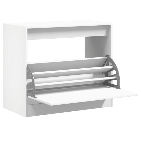 Weißer Schuhschrank Antim 80x42x69cm (Holz)