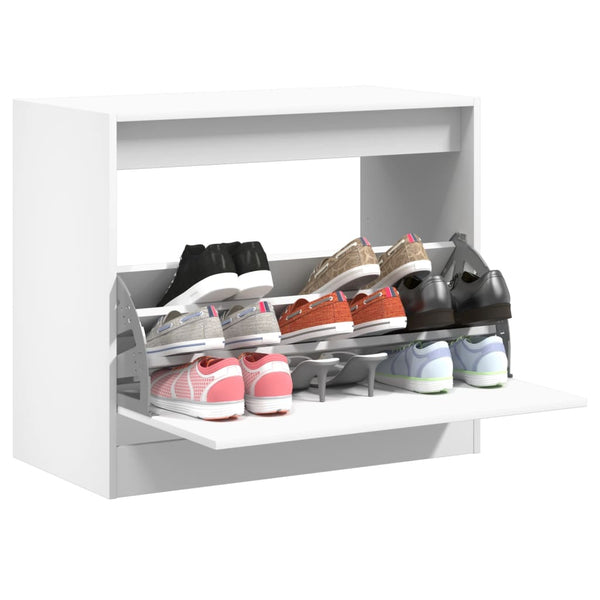 Weißer Schuhschrank Antim 80x42x69cm (Holz)
