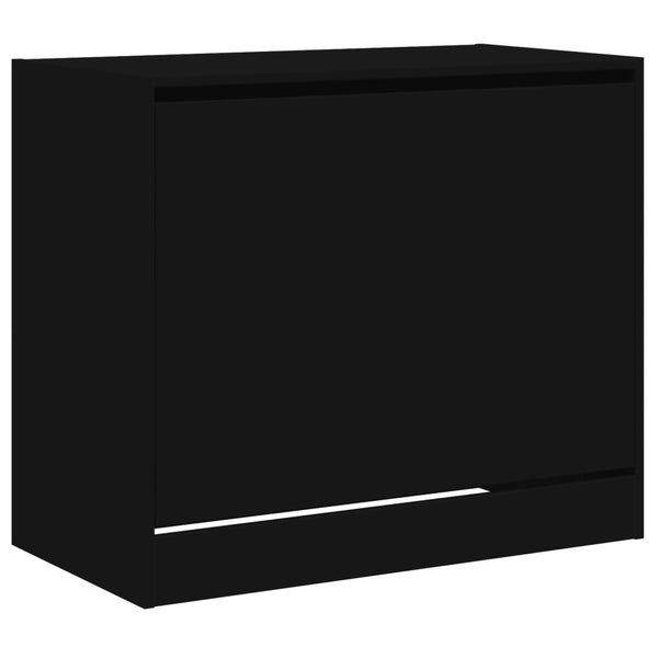 Schwarzer Schuhschrank Antim 80x42x69cm (Holz)
