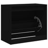 Schwarzer Schuhschrank Antim 80x42x69cm (Holz)