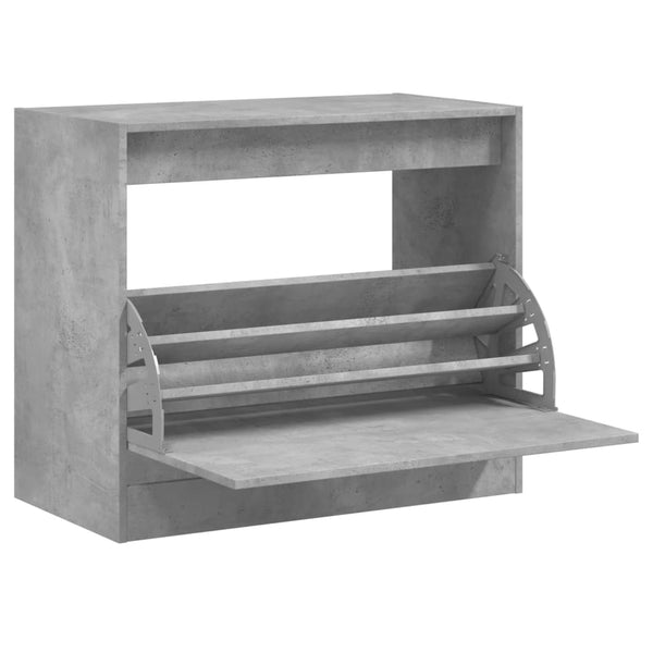 Schuhschrank Beton Anthrazit Antim 80x42x69cm (Holz)
