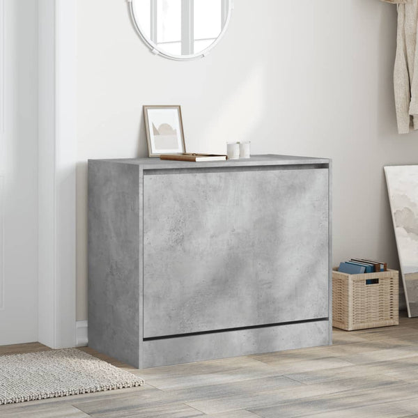 Schuhschrank Beton Anthrazit Antim 80x42x69cm (Holz)