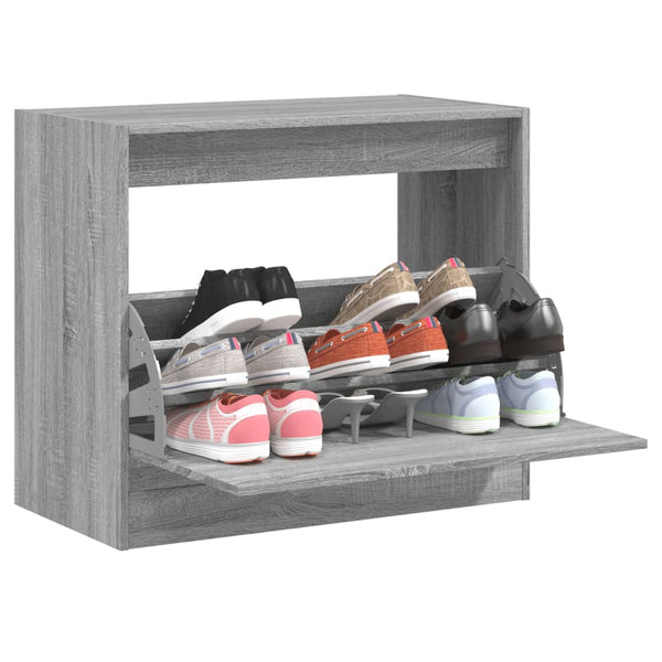 Grauer Schuhschrank Antim 80x42x69cm (Holz)