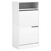 Weißer Schuhschrank Licuta 60x34x116cm (Holz)