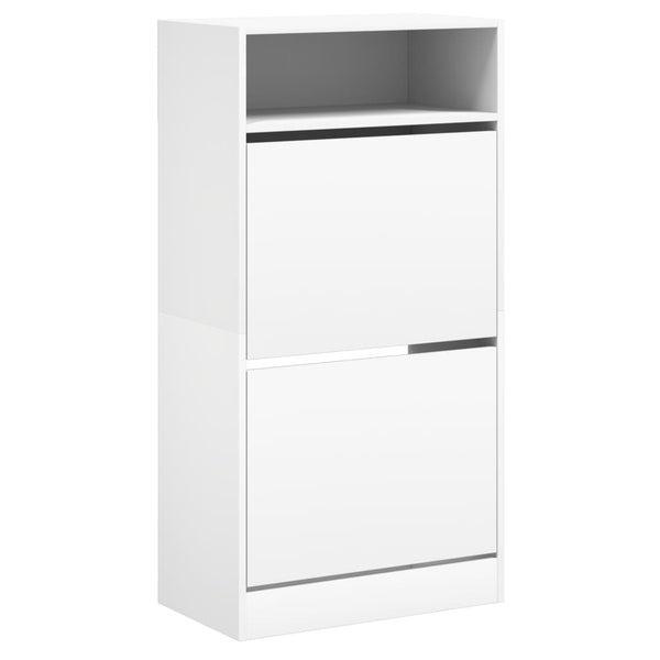 Weißer Schuhschrank Licuta 60x34x116cm (Holz)