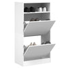 Weißer Schuhschrank Licuta 60x34x116cm (Holz)