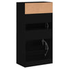Schwarzer Schuhschrank Licuta 60x34x116cm (Holz)
