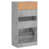 Schuhschrank Licuta betongrau 60x34x116cm (Holz)
