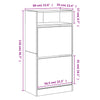 Schuhschrank Licuta betongrau 60x34x116cm (Holz)
