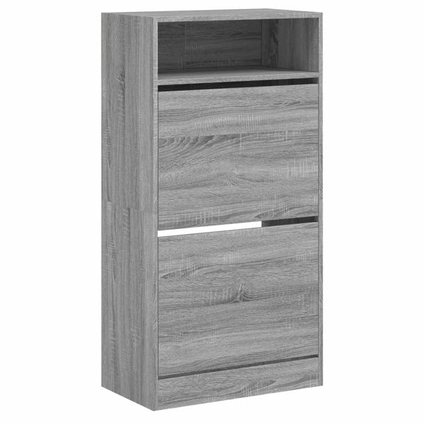 Grauer Schuhschrank Licuta 60x34x116cm (Holz)