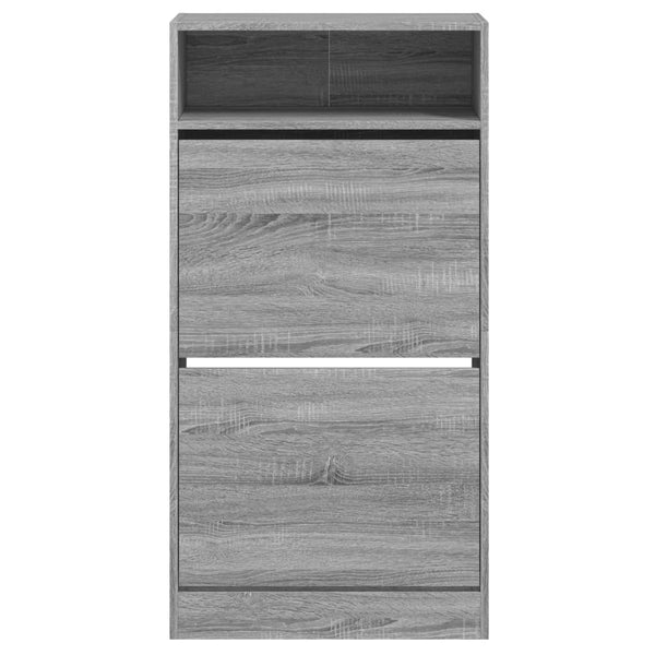 Grauer Schuhschrank Licuta 60x34x116cm (Holz)