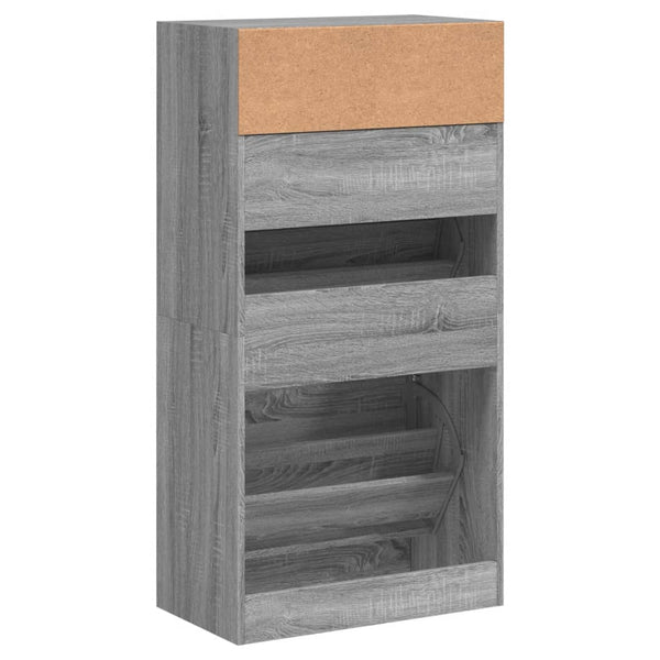 Grauer Schuhschrank Licuta 60x34x116cm (Holz)