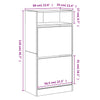 Grauer Schuhschrank Licuta 60x34x116cm (Holz)