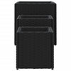 Schwarze Gartenübertöpfe Rebekah (3er-Set Polyrattan)