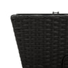 Schwarze Blumenkästen mit Haken von Keamuran (2 Stück Polyrattan)