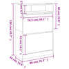 Betongrauer Schuhschrank Licuta 80x34x116cm (mit 2 Klappfächern)