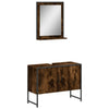 Badezimmermöbel-Set Tadeus (2-teilig, Räuchereiche, Holz)