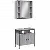 Graues Badmöbel-Set Miami (2-teilig, Sonoma-Eiche)