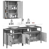 Grauer Badezimmerschrank Releu 3-teilig (Sonoma-Holz)