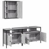 Grauer Badezimmerschrank Releu 3-teilig (Sonoma-Holz)