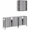 Grauer Badezimmerschrank Releu 3-teilig (Sonoma-Holz)
