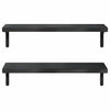 Schwarze Wandregale Niolina 75x23,5cm (2 Stück Edelstahl)