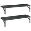 Schwarze Wandregale Niolina 75x23,5cm (2 Stück Edelstahl)