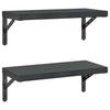 Schwarze Wandregale Niolina 50x23,5cm (2 Stück Edelstahl)
