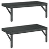 Schwarze Wandregale Niolina 50x23,5cm (2 Stück Edelstahl)