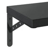 Schwarze Wandregale Niolina 50x23,5cm (2 Stück Edelstahl)