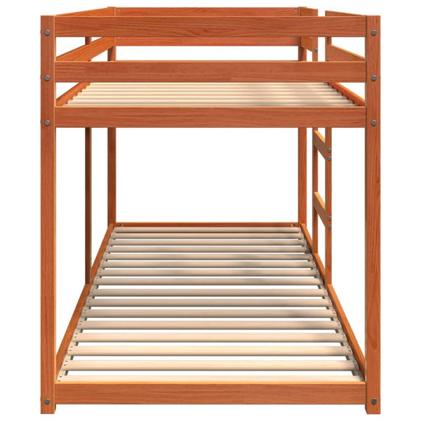 Etagenbett Cazare 75x190cm (Kiefer) in Wachsbraun