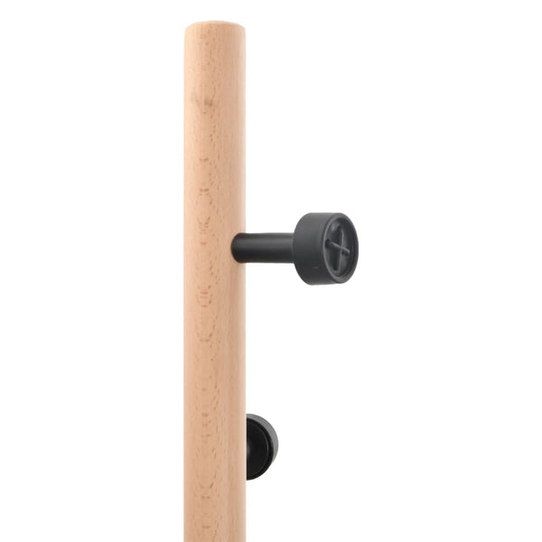 Schwarze Garderobe Paraschivi 177cm (pulverbeschichtetes Eisen)