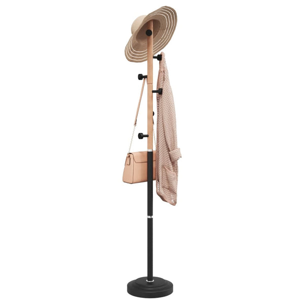 Schwarze Garderobe Paraschivi 177cm (pulverbeschichtetes Eisen)
