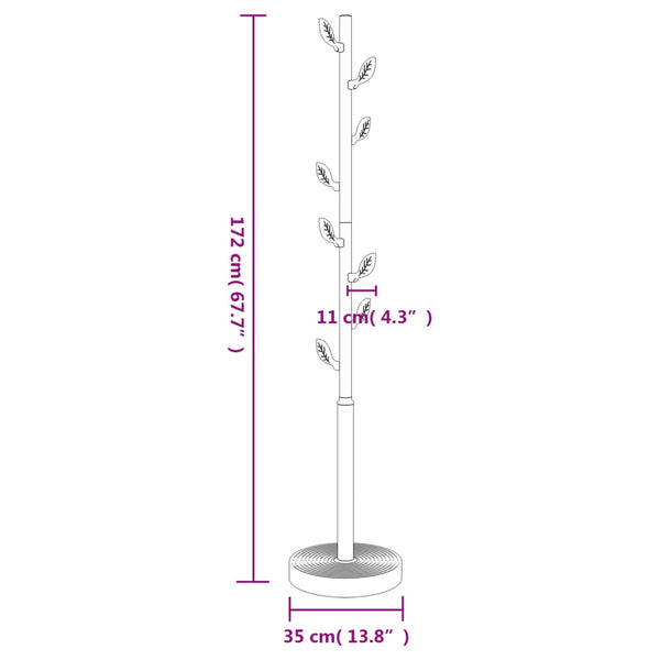 Pinke Garderobe Ieno 172cm (pulverbeschichtetes Eisen)