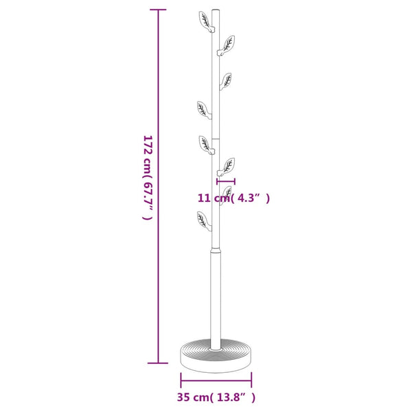Blauer Garderobenständer Ieno 172cm (pulverbeschichtetes Eisen)