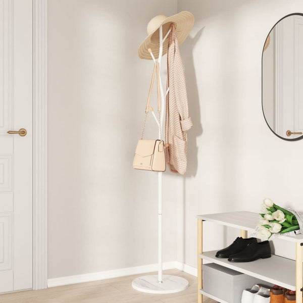 Weiße Garderobe Amiah 177cm (pulverbeschichtetes Eisen)