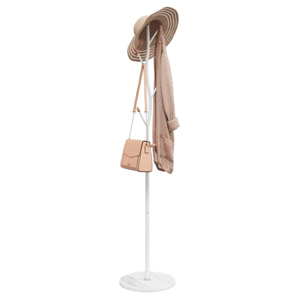 Weiße Garderobe Amiah 177cm (pulverbeschichtetes Eisen)