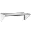 Wandregal Silber Miruna 100x45x31cm (Edelstahl)